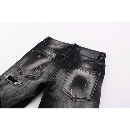 SOLO-DSQ2 Elastic washable holes Jeans