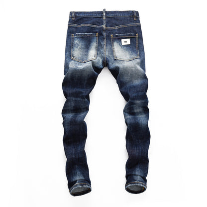 SOLO-DSQ2 Frayed patch Jeans