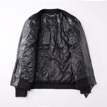 New-25SS Black Cowhide Jacket